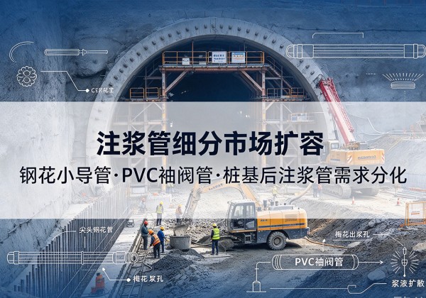 贾汪注浆管细分市场扩容，隧道钢花小导管、PVC 袖阀管、桩基后注浆管需求分化